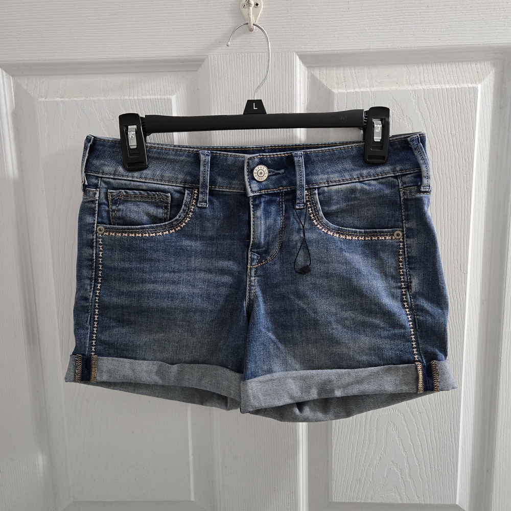 Express Mid Rise Blue Jean Shorts for Women Size 0